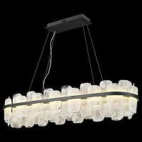 Светильник подвесной LED Nelly WE158.32.623 Wertmark прозрачный на 1 лампу, основание чёрное в стиле современный 
