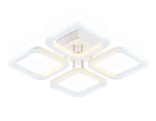 Люстра потолочная LED с пультом FA8947 Ambrella light белая на 1 лампу, основание белое в стиле хай-тек 