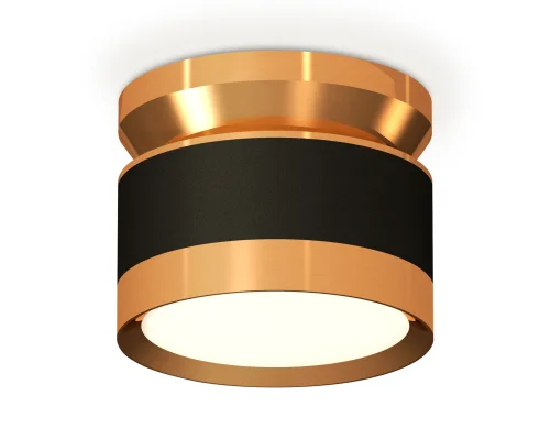 Светильник накладной XS8102060 Ambrella light чёрный 1 лампа, основание золотое в стиле хай-тек круглый