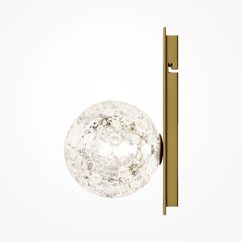 Бра Lunella MOD470WL-01BS Maytoni прозрачный на 1 лампу, основание латунь в стиле современный шар фото 5