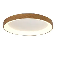 Люстра потолочная LED с пультом Niseko 8644 Mantra коричневая бежевая на 1 лампа, основание бежевое коричневое в стиле хай-тек модерн с пультом