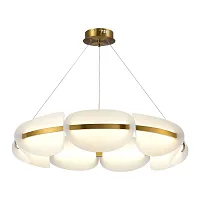 Люстра подвесная LED Etoile SL1304.203.56 ST-Luce белая на 1 лампа, основание золотое в стиле современный 