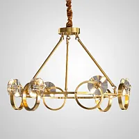 Люстра подвесная ADONICA CH D60 195461-23 ImperiumLoft прозрачная на 12 ламп, основание латунь в стиле современный 