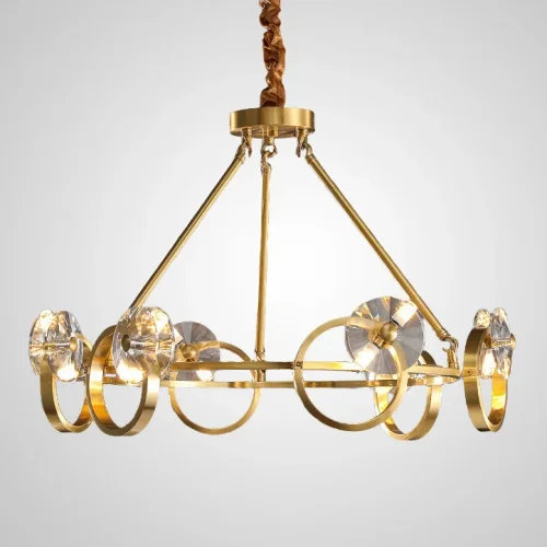 Люстра подвесная ADONICA CH D85 195462-23 ImperiumLoft прозрачная на 16 ламп, основание латунь в стиле современный фото 2