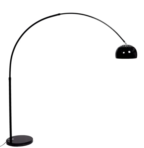 Торшер Azurro  LDF 5508-B BK Lumina Deco изогнутый чёрный 1 лампа, основание чёрное в стиле современный
