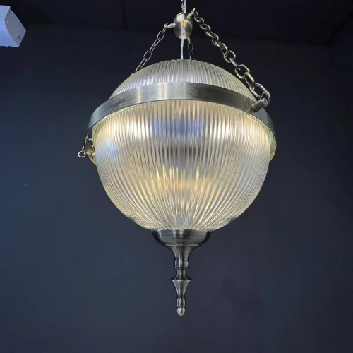 Светильник подвесной VICTORIAN 220083-26 ImperiumLoft прозрачный на 3 лампы, основание бронзовое в стиле лофт фото 3