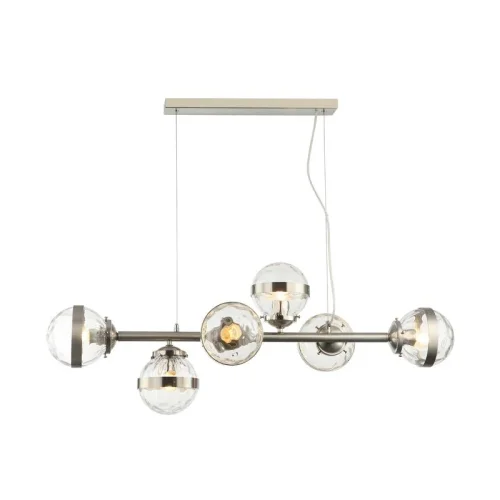 Люстра подвесная Sogno 2134/11/06P Stilfort прозрачная на 6 ламп, основание никель в стиле современный Люстра подвесная Sogno 2134/11/06P Stilfort прозрачная на 6 ламп, основание никель в стиле современный