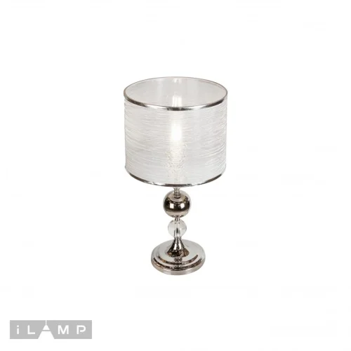 Настольная лампа Chelsea T2400-1 Nickel iLamp серебряная 1 лампа, основание никель металл в стиле современный американский 