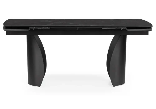 Керамический стол Готланд 160(220)х90х79 черный мрамор / черный 553536 Woodville столешница чёрная из керамика фото 7