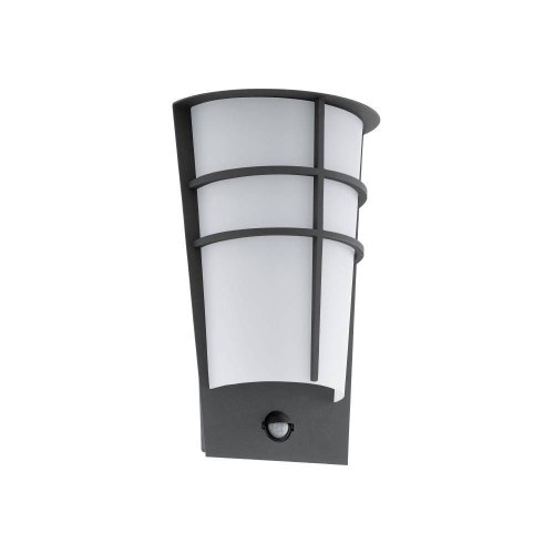 Настенный светильник LED BREGANZO 1 96018 Eglo уличный IP44 чёрный серый 2 лампы, плафон белый в стиле современный LED