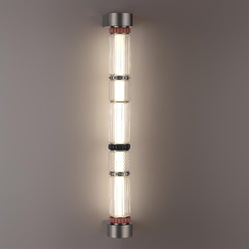 Бра LED Collier 5456/18WL Odeon Light прозрачный на 1 лампу, основание никель серое в стиле современный фото 5