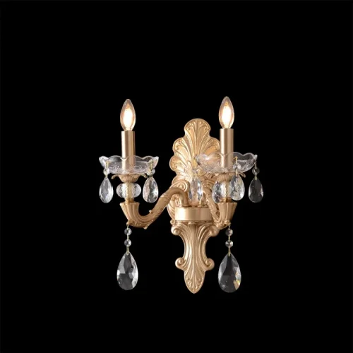 Бра ELIZABETH AP2 BRASS Crystal Lux без плафона на 2 лампы, основание прозрачное латунь в стиле классический фото 3 Бра ELIZABETH AP2 BRASS Crystal Lux без плафона на 2 лампы, основание прозрачное латунь в стиле классический фото 3