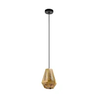 Светильник подвесной лофт Chiavica 1 43226 Eglo латунь 1 лампа, основание чёрное в стиле лофт 