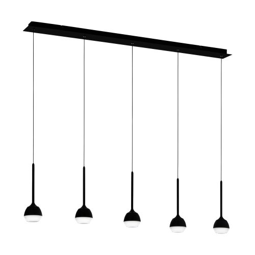 Светильник подвесной LED Nucetto 39712 Eglo чёрный 5 ламп, основание чёрное в стиле модерн 