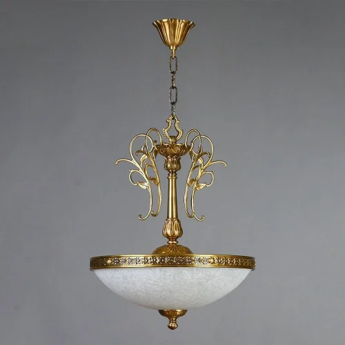 Люстра подвесная  SEVILLE 02140 AB AMBIENTE by BRIZZI белая на 5 ламп, основание бронзовое в стиле классический 