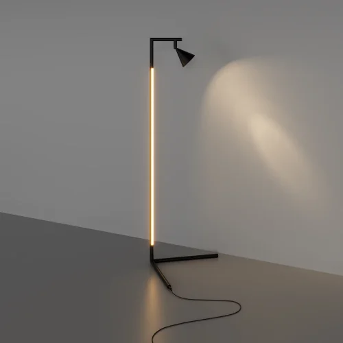 Торшер LED MOD489FL-L20B3K Stripe Maytoni чёрный на 1 лампу, основание чёрное в стиле современный хай-тек фото 13