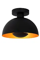 Светильник потолочный Siemon 45196/01/30 Lucide чёрный 1 лампа, основание чёрное в стиле современный 