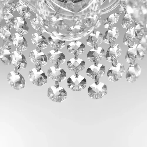 Светильник подвесной 14781P/11 Ni R Bohemia Ivele Crystal прозрачный 1 лампа, основание никель в стиле классический r фото 2