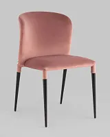 Стул Лори велюр пыльно-розовый УТ000036823 Stool Group, розовый/велюр, ножки/металл/чёрный, размеры - *****