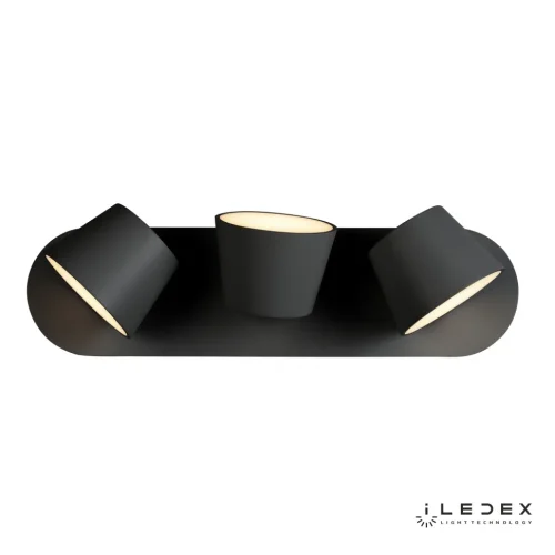 Бра LED Flexin W1118-3AS BK iLedex чёрный на 1 лампа, основание чёрное в стиле современный хай-тек  фото 5