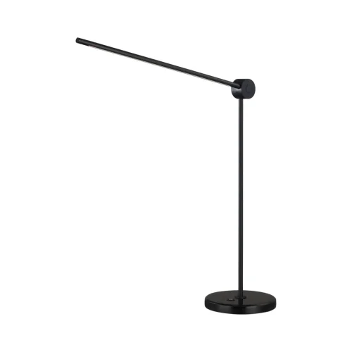 Настольная лампа офисная LED Foden 7101/12TL Odeon Light чёрная на 1 лампу, основание чёрное металл в стиле минимализм 