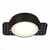 Светильник точечный ST218.458.01 ST-Luce белый 1 лампа, основание чёрное в стиле современный хай-тек для затирки