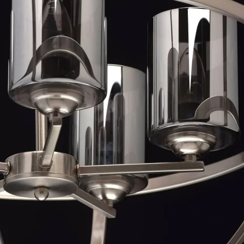 Люстра подвесная лофт Альгеро 285010605 MW-Light чёрная серая на 5 ламп, основание никель в стиле лофт  фото 6