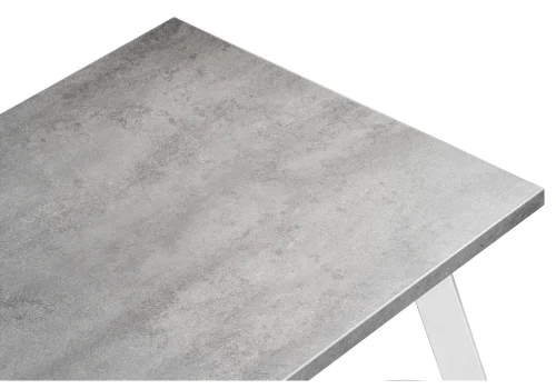 Стол Тринити Лофт 140 25 мм бетон / белый матовый  489659 Woodville столешница бетон из лдсп фото 4