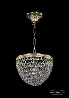 Светильник потолочный 19321/20IV G Bohemia Ivele Crystal прозрачный 2 лампы, основание золотое в стиле классика sp