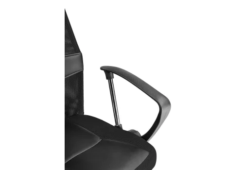 Компьютерное кресло ARANO черное 1487 Woodville, чёрный/ткань искусственная кожа, ножки/металл/хром, размеры - *1320***650*650 фото 8