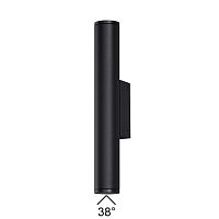 Настенный светильник LED уличный Tubus 7105/6WL Odeon Light уличный IP54 чёрный на 1 лампу, плафон чёрный в стиле хай-тек современный LED