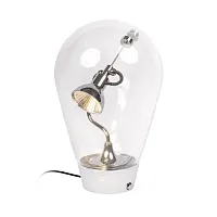Настольная лампа LED Bombilla 10295 LOFT IT прозрачная 1 лампа, основание хром металл в стиле хай-тек 
