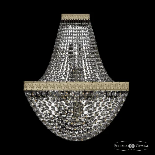 Бра 19322B/H1/35IV Pa Bohemia Ivele Crystal прозрачный на 4 лампы, основание бронзовое патина в стиле классический sp
