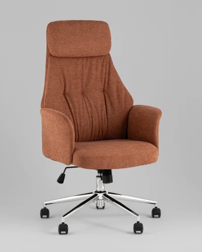 Кресло офисное TopChairs Neoma, терракотовый, ткань УТ000041774 Stool Group, /, ножки//, размеры - *****