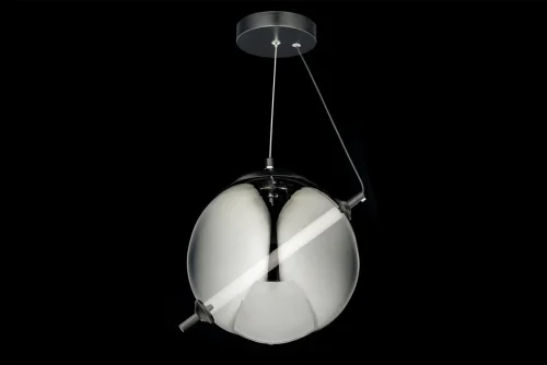 Светильник подвесной Canzo L 1.P8 CL Arti Lampadari серый чёрный 1 лампа, основание чёрное в стиле современный лофт  фото 3