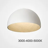 Светильник потолочный BARA B D35 White Трехцветный свет 224003-23 ImperiumLoft белый на 1 лампу, основание коричневое в стиле современный скандинавский минимализм 