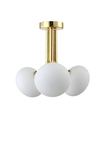 Светильник подвесной ALICIA SP3 GOLD/WHITE Crystal Lux белый 3 лампы, основание золотое в стиле современный  фото 2