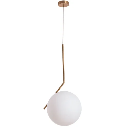 Светильник подвесной Bolla-Unica A1921SP-1AB Arte Lamp белый на 1 лампу, основание античное бронза в стиле современный шар