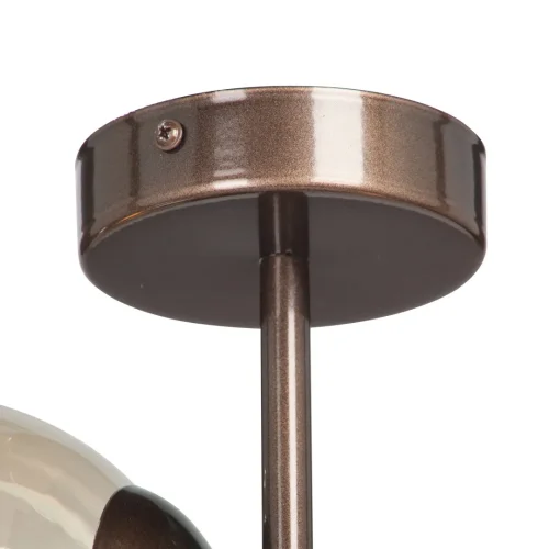 Светильник потолочный V2936-7/2PL Vitaluce серый прозрачный 2 лампы, основание бронзовое в стиле арт-деко шар фото 4