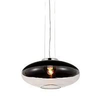 Светильник подвесной Raveo LDP 6850-1 BK Lumina Deco чёрный на 1 лампу, основание хром в стиле современный 