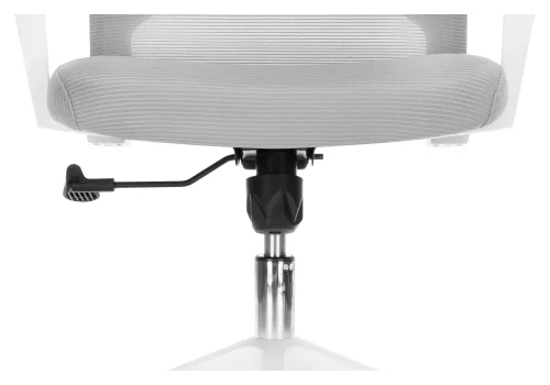 Компьютерное кресло Tilda light gray / white 15628 Woodville, серый/сетка, ножки/пластик/белый, размеры - *1250***650*600 фото 9