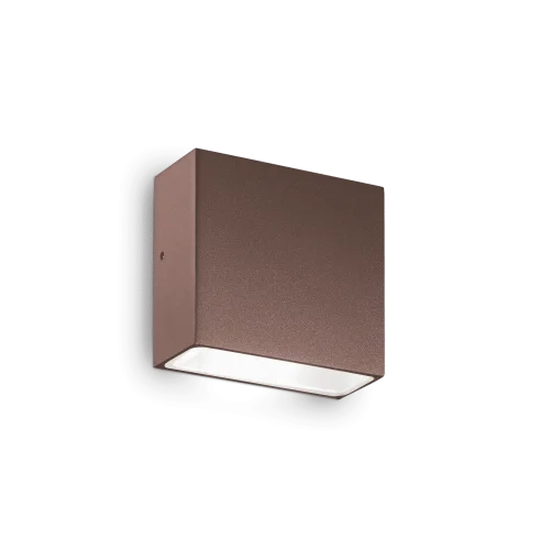 Настенный светильник TETRIS-1 AP1 COFFEE Ideal Lux уличный IP44 коричневый 1 лампа, плафон коричневый в стиле современный G9