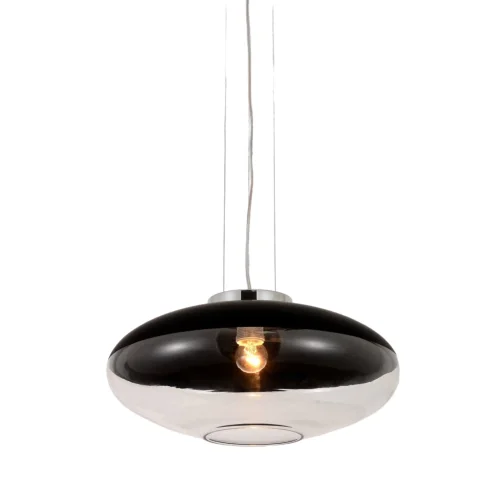 Светильник подвесной Raveo LDP 6850-1 BK Lumina Deco чёрный 1 лампа, основание хром в стиле современный 