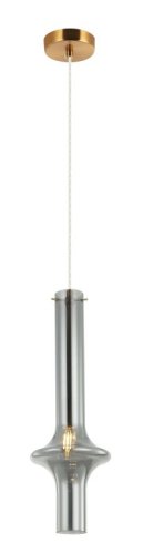 Светильник подвесной Glaso 2151/62/01P Stilfort серый 1 лампа, основание бронзовое в стиле модерн трубочки