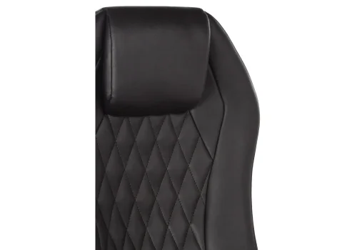 Компьютерное кресло Damian black / satin chrome 15430 Woodville, чёрный/экокожа, ножки/металл/хром, размеры - *1330***650* фото 6