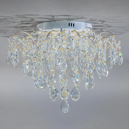 Люстра потолочная Selena 1126/6 Escada прозрачная на 6 ламп, основание белое в стиле классический фото 4