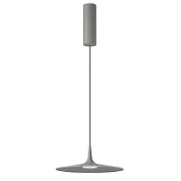 Светильник подвесной LED Sombra 7038/12L Odeon Light серый на 1 лампу, основание серое в стиле современный хай-тек 