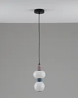 Светильник подвесной LED Glaze V11700-PL Moderli белый на 1 лампу, основание чёрное в стиле современный 
