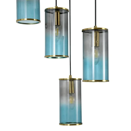 Люстра каскадная Мурано (Murano) 8401/10 Lumion серая голубая на 10 ламп, основание чёрное в стиле современный фото 7 Люстра каскадная Мурано (Murano) 8401/10 Lumion серая голубая на 10 ламп, основание чёрное в стиле современный фото 7