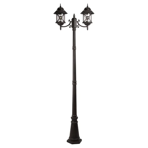 Парковый светильник Prato 100021/2200 LOFT IT уличный IP55 чёрный на 2 лампы, плафон прозрачный в стиле классический кантри замковый E27